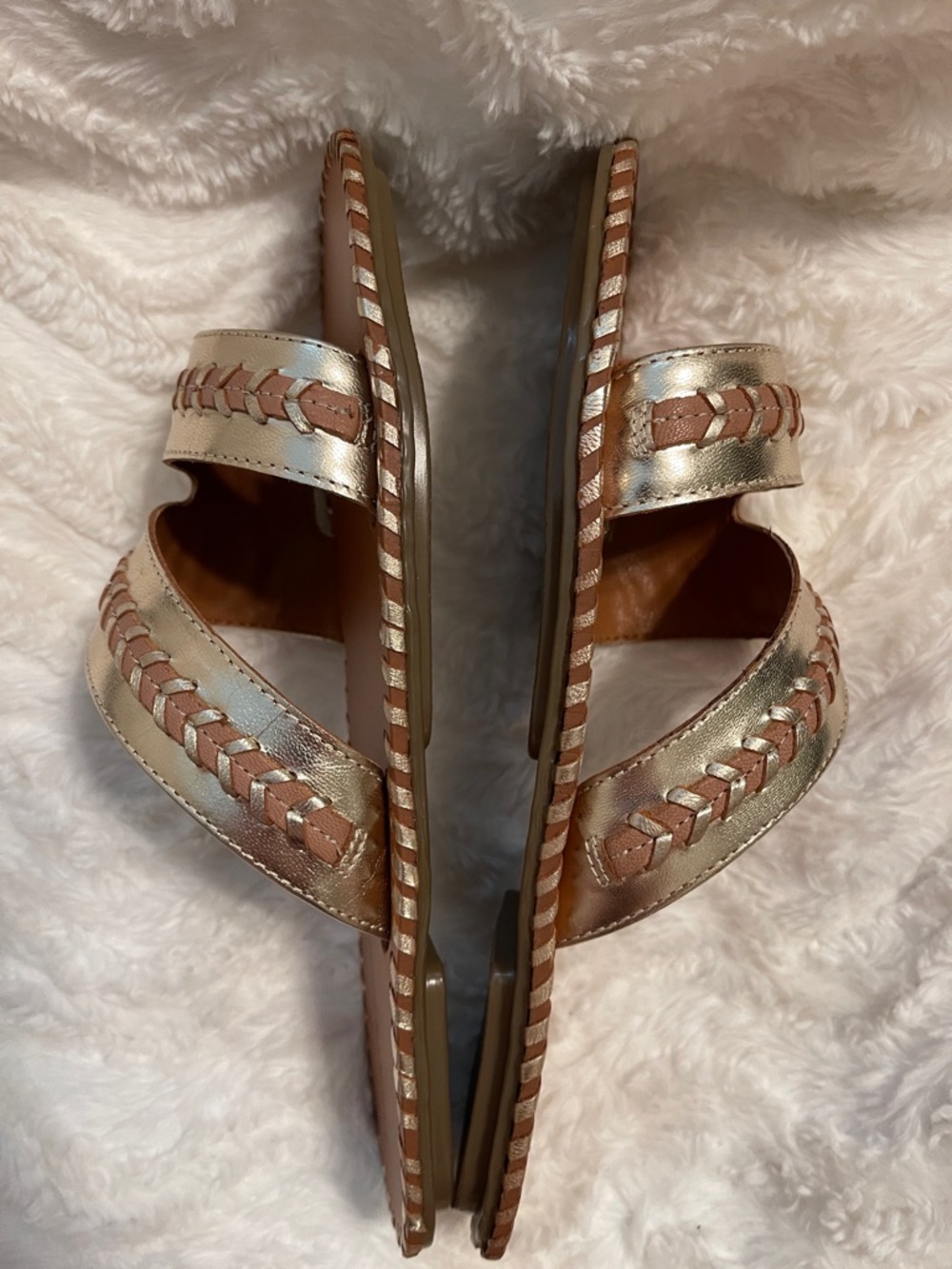 NIB Lucky Brand Zanora Leather Flat Sandals - Picture 7 of 15